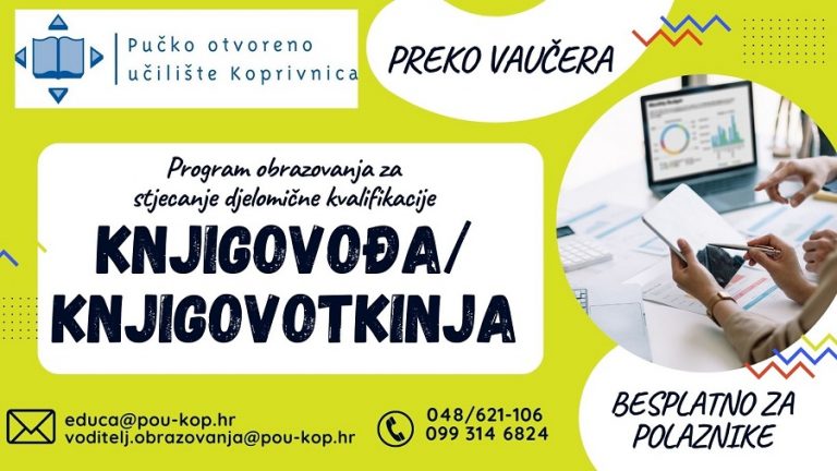 Novi program preko vaučera - knjigovođa