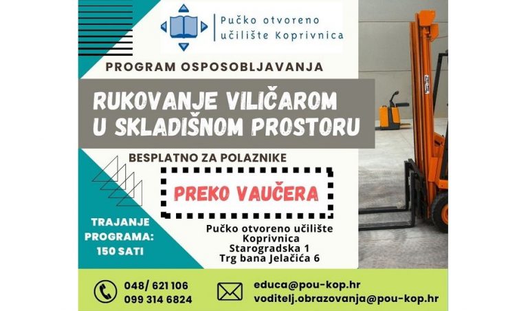 Rukovanje viličarom u skladišnom prostoru