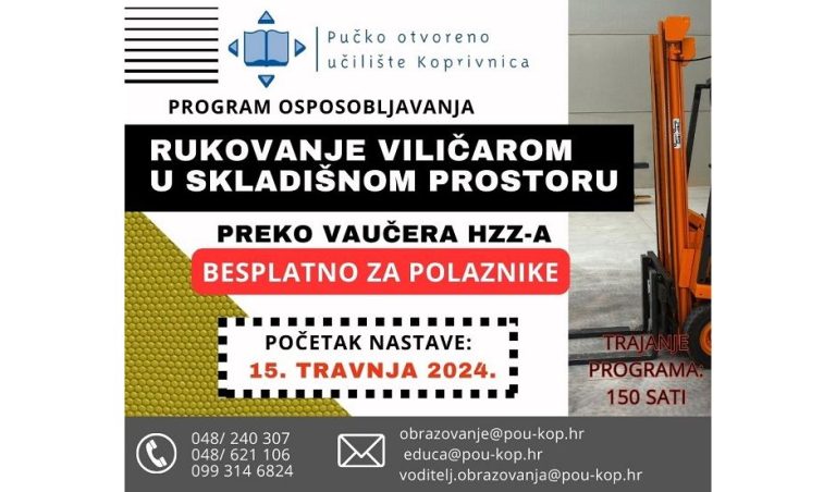 Rukovanje viličarom - POU Koprivnica