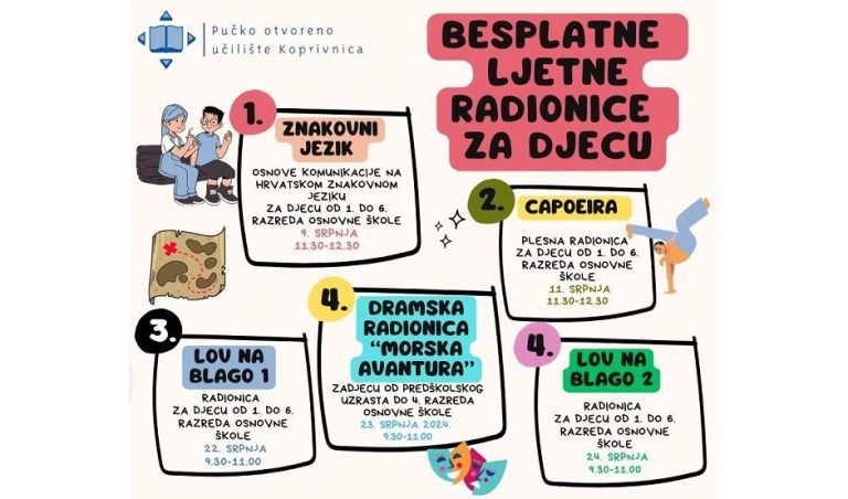 Besplatne ljetne radionice 2024