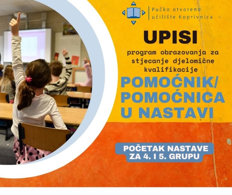 Upisi - pomoćnik u nastavi