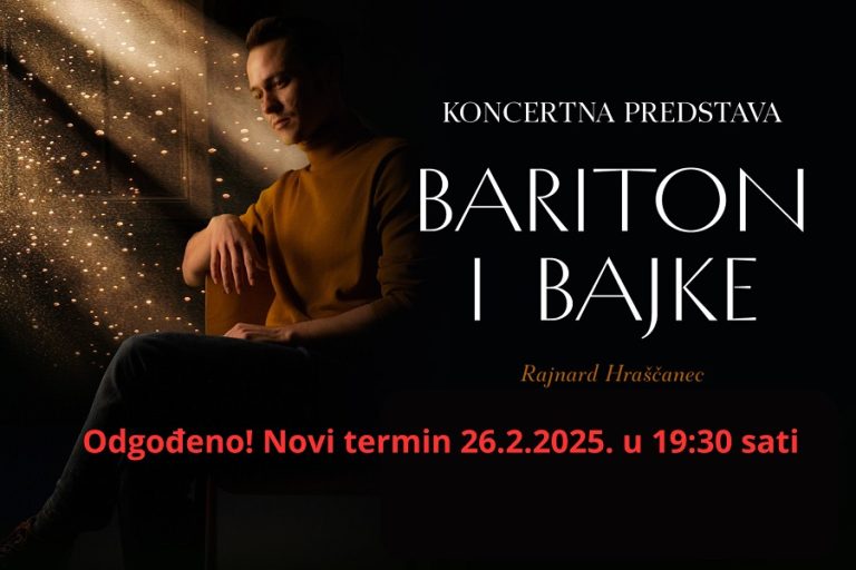 Odgođena koncertna predstava Bariton i bajke