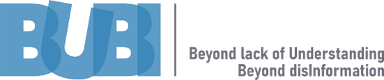 Logo projekta BU.BI (Beyong lack of Understanding, Beyond disInformation