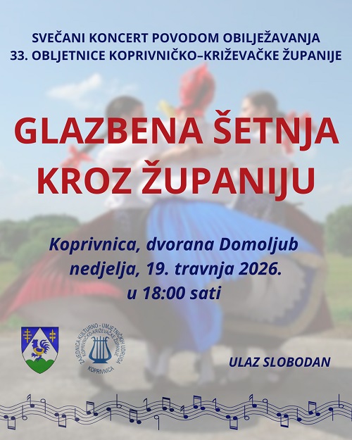 Glazbena šetnja kroz županiju